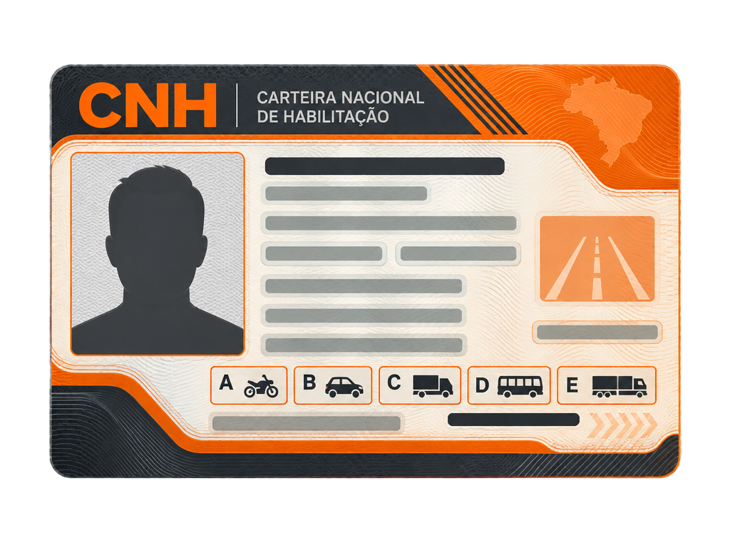 Apresentação visual de uma CNH digital
