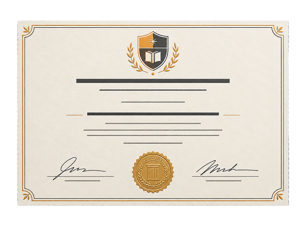 Apresentação visual de um diploma